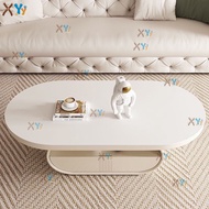 RLY Cream Large Small Apartment Light Modern Oval Cloud Slate Silent Coffee Table Household Living R