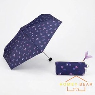 Sanrio 縮骨短雨傘遮光防UV傘連雨傘收納袋 - Kuromi（平行進口）