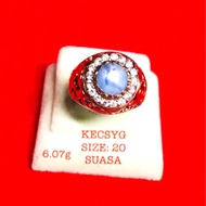 🔥CINCIN EMAS/GOLD 375 (SUASA) BATU NILAM/SAPPHIRE HANDMADE 6.07g🔥