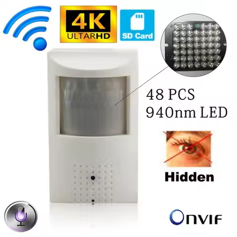 4K PIR Camera 5MP IMX415 WIFI POE IP Camera Night Vision Indoor 940nm LED IR Security CCTV System Vi