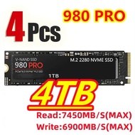1/2/3/4Pcs 4TB 980 Pro SSD Nvme M.2 2280 PCLE4.0X 2TB ภายใน Solid State Drive HDD Hard Disk สำหรับ Ps5เดสก์ท็อป PC แล็ปท็อปการจัดเก็บ