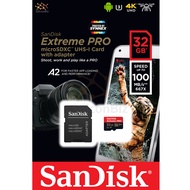 SanDisk Extreme Pro microSD 32GB อ่าน 100MB/s เขียน90MB/s (SDSQXCG_032G_GN6MA) ไมโครเอสดี การ์ด Memory Action Camera เมมโมรี่ กล้องแอคชั่น กล้อง โกโปร แซนดิส รับประกัน Lifetime