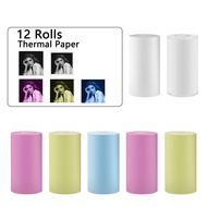 12 Rolls White Thermal Paper 57mm for Mini Printer Thermal Printer for Kids Camera Printing Paper fo