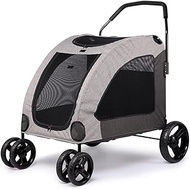 Pet Stroller for Large Medium Dogs Strolling Cart Waterproof Breathable Oxford Cloth Detachable Fold