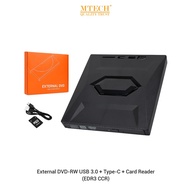 External DVD-RW M-Tech USB 3.0 + Type-C + Card Reader