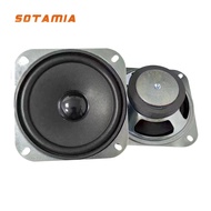 SOTAMIA 2Pcs 4 Inch Full Range Bluetooth Speaker 4 Ohm 5W 60 Magnetic Bubble Edge Wooden Box Speaker