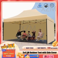 Outdoor Tent with Side Wall 3x3/3x4.5M Retractable Car Tent Heavy Duty Waterproof Market Gazebo