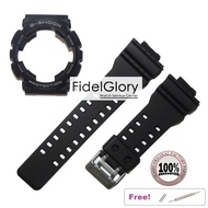 GA-100 GA-110 and GA-120 Black Matte Bezel and Strap grey font
