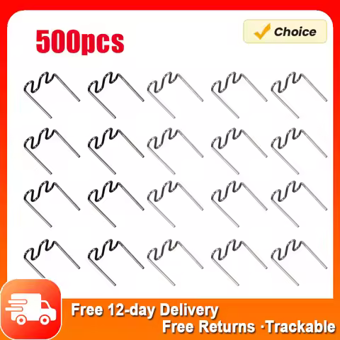 500pcs Plastic Repair Machine Welding Hot Stapler Pre Cut Waves Staple 0.6mm 0.8mm Big Waves Sheet M