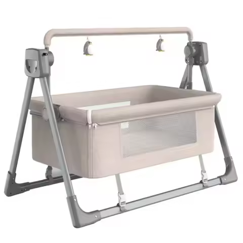 Custom Multi-function Electric Baby Rocking Cradle Bed Easy Foldable Baby Bassinet with Music Mosqui