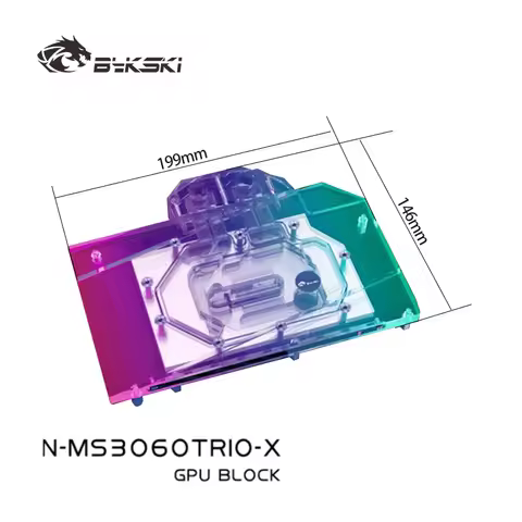 Bykski Water Block for MSI GeForce RTX 3060Ti GAMING X TRIO 2X GPU Card / Copper Cooling Radiator RG
