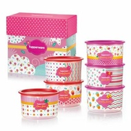 Blushing Pink One Touch Set with Box Tupperware