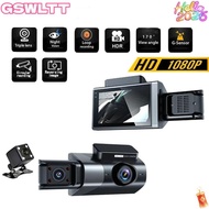 MKOFONU Vehicle Recorder, 3 Lens APP Control Car DVR,  HD Loop Recording Night Vision Video Recorder