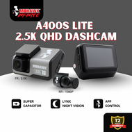 Mohawk A400S Lite Dual Dashcam 2.5K QHD (1440P+1080P) | Car Dashcam Kereta Depan Belakang Wifi App