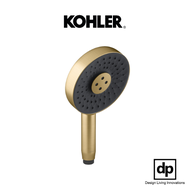 KOHLER หัวฝักบัว รุ่น [Statement/WaterMind Technology] สีทองปัดลาย แบบทรงกลม ปรับสายน้ำได้ 3 แบบ K-2