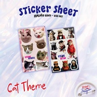 SHEET STICKERS - CAT THEME STICKERS - BENGEK CAT - CAT MEME