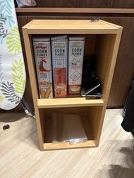 Wooden Storage Shelf with Kellogg's Corn Flakes Tins