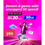 Yes Prepaid FT5G 50GB Hotspot 5G Data Unlimited Call