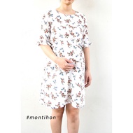 Baby Doll dress with white floral sleeves - VM112