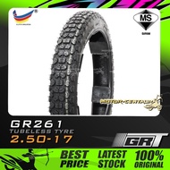 TAYAR GRT (GLOBAL RUBBER) TUBELESS TYRE GR261 2.50-17 250-17 (BUNGA CROSS)