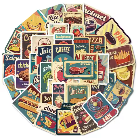 10/30/50PCS European and American Department Store Series Retro Label Stickers Graffiti DIY Suitcase