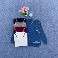 Azha knitted cardigan with ruffle ribbon sleeves