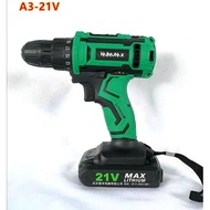 21V Cordless Driver Drill 2 Batteries, Charger And Kitbox