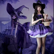Purple LOLITA Witch Costume Halloween play Dress LOLITA