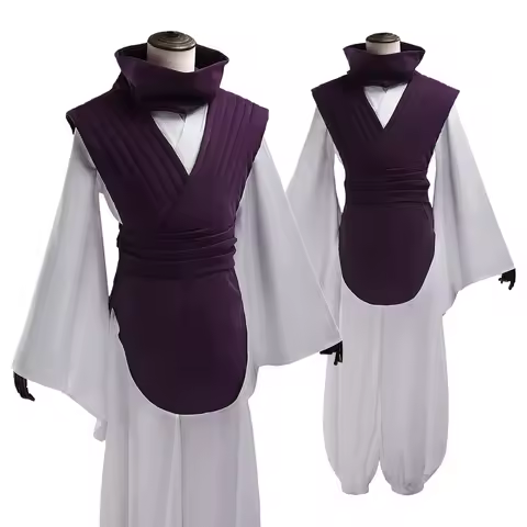 Jujutsu JJK Manga Anime Choso Cosplay Costume Purple Vest Neck Gaiter Belt White Elastic Pants Top G