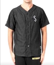 美國  STUSSY 深灰色 短袖 棒球 襯衫 棒球衫