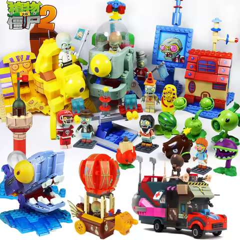 Plants Vs. Zombies 2 Its About Time Building Blocks Toys Mysterious Egypt Travel Machine Small Parti