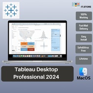 Tableau Desktop Professional Lifetime for Intel Mac Or M1/M2/ M3 /M4 Chip Apple Silicone MacOs/Macbo