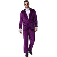Adult Gigolo Movie Spy Suit Halloween Dress Up Men`s 60s Purple Austin Powers Costume purple disco  