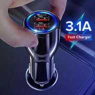 QC3.0 Car Dual Port USB Charger Fast Charger Portable Car Changer Fast Charging Adapter