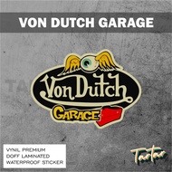 Von Dutch Vinyl Sticker Garage Motorcycle Vespa Helmet