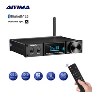 Aiyimaบลูทูธ 5.0 เครื่องขยายเสียง 120wx2 เสียงดิจิตอลamplificadorเครื่องขยายเสียงUSB DAC OLED aptX 2.1 โฮมเธียเตอร์