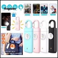 TOPABCS Personal Alarm Safety Keychain, ABS Portable Emergency LED Torch Keyring, 130dB Panic Securi