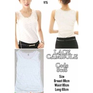 Camisole lace sleeveless top singlet inner blouse freesize