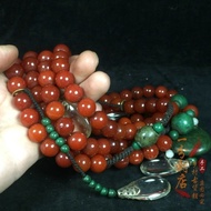Antique Dynasty Beads Turqing Crystal Old Red Agate Round Beads Old Dynasty Beads Turquoise Crystal 