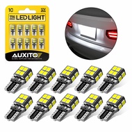AUXITO 10Pcs W5W T10 Led Bulb 2835 Smd 194 168 Canbus Car Interior Dome Reading Mirror Trunk Light L