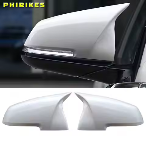 White Rearview Mirror Cap Wing Side Mirror Cover For BMW 1 2 3 3GT 4 X1 E84 M2 i3 Series F20 F21 F22