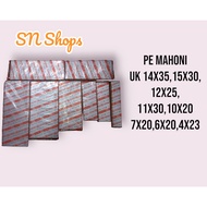PE Mahogany Plastic size 10x20 10x25 12x25 7x20 20x40 9x25 10x25 8x25 14x35 6x20 7x25 11x30 4x23 Pla
