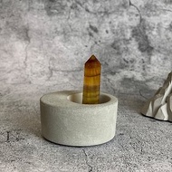 水晶柱- 黃螢石 辦公室療癒微景觀 裝置擺飾 一物一圖