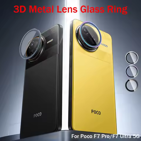 F7 Ultra Camera Ring For Xiaomi Poco F7Ultra 5G Back Metal Lens Glass Case PocoF7 F 7 Pro F7Pro F7Ul