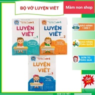 Set of 3 Baby Writing Practice - luggage for children to be confident in grade 1 (Bobo Book 1 +23)