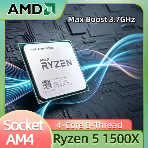 AMD Ryzen 5 1500X Desktop Processor 4C 8T 3.5 3.7GHz 14nm Zen AM4 Socket 2MB L2 16MB L3 65W PCIe 3.0