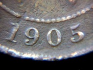 香港戰前銅仙-1905年香港(Hong Kong)英皇愛德華七世King Edward VII像一仙(One Cent)銅幣