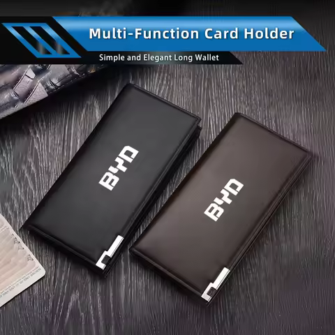 Mens Wallet Long Purse Leather Clutch Large Business Handbag Multi Functional Coin Purse For BYD M6 