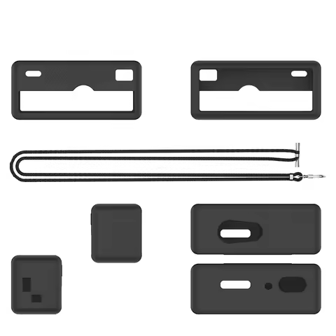 Silicone Protective Case with Lanyard for KODAK Charmera Keychain Digital Camera Cover Black Gray Re