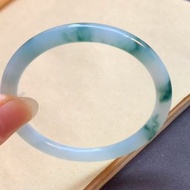 冰種 天然翡翠 緬甸 A玉 玉鐲 • 冰種飄花翡翠圓鐲